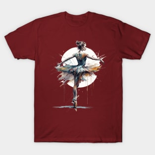 Dancing Ballerina colorful drawing T-Shirt